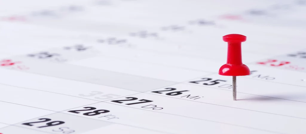 Hoja del calendario